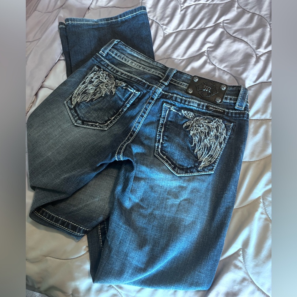 Miss me boot cut jeans with angel wings